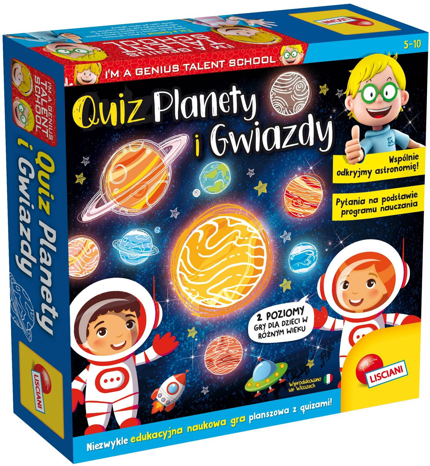 QUIZ I GWIAZDY MAŁY GENIUSZ NAUKA Lisciani 1800241390 sklep