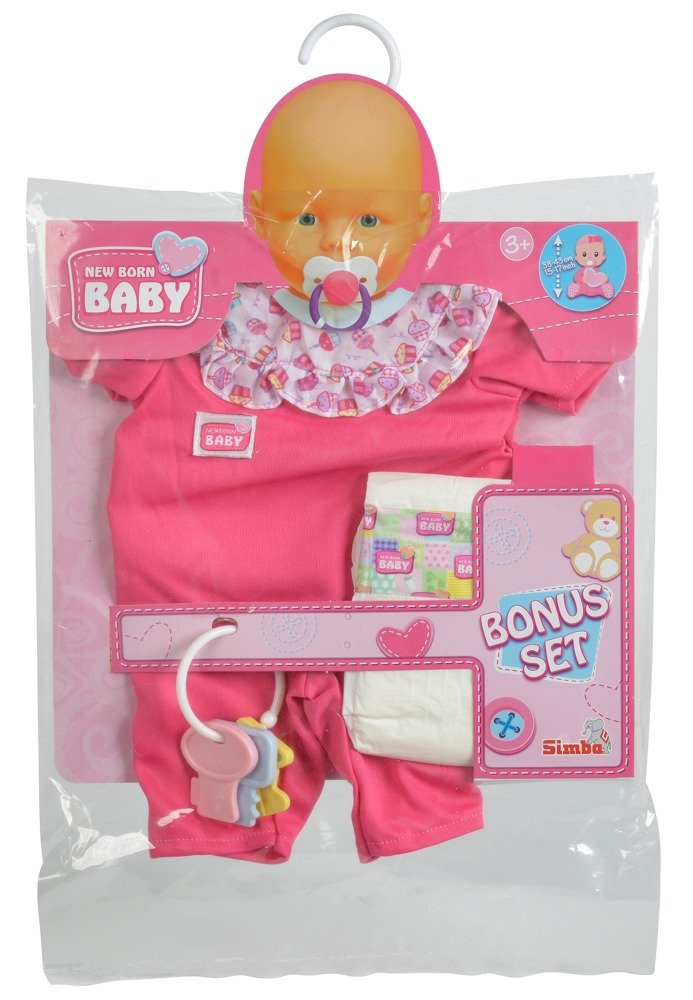 Simba Born Baby UBRANKA dla LALKI Akcesoria 3843 PINK 1800223951