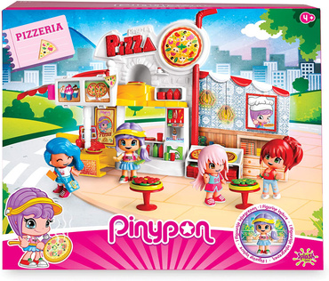  EPEE PINYPON City DUŻY Zestaw PIZZERIA FIGURKA 50 elementów