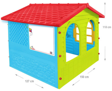  Mochtoys DUŻY DOMEK OGRODOWY DLA DZIECI Z TABLICĄ