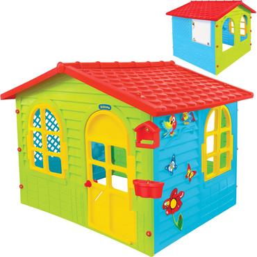  Mochtoys DUŻY DOMEK OGRODOWY DLA DZIECI Z TABLICĄ