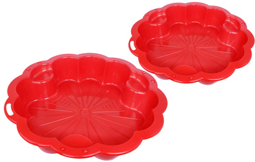 2x DUŻA MOCNA Piaskownica STOKROTKA 214x107cm RED + GRATIS
