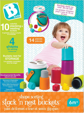 B-Kids WIEŻA Z KUBKÓW PIRAMIDKA KLOCKI SORTER 70cm
