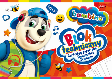 BAMBINO BLOK TECHNICZNY A4 10 KARTEK WYPRAWKA 