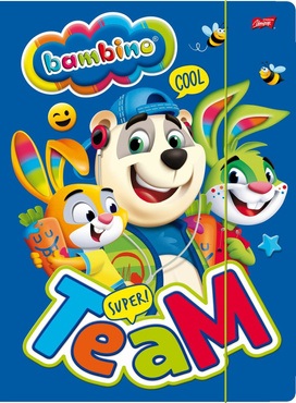 BAMBINO KOLOROWA TECZKA Z GUMKĄ A4 