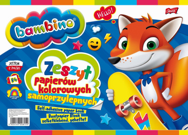 BAMBINO PAPIER KOLOROWY SAMOPRZYLEPNY ZESZYT B4