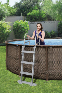 BASEN OGRODOWY 12W1 STELAŻOWY 366x100 POMPA DRABINKA RATTAN BESTWAY