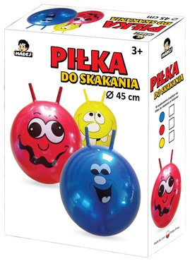 BEZPIECZNA PIŁKA do SKAKANIA DLA DZIECI BUŹKA 45cm  CZERWONA
