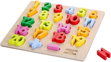 BRIMAREX DREWNIANE PUZZLE CYFERKI DZIAŁANIA LICZBY