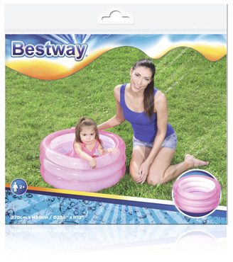 Bestway BASEN BRODZIK dla dzieci 70 cm basenik RÓŻOWY