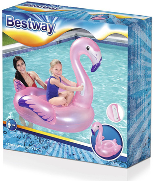 Bestway DUŻY FLAMING Materac DO PŁYWANIA 127x127cm