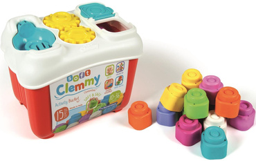 CLEMMY Baby Wiaderko Aktywnośći MIĘKKIE KLOCKI 