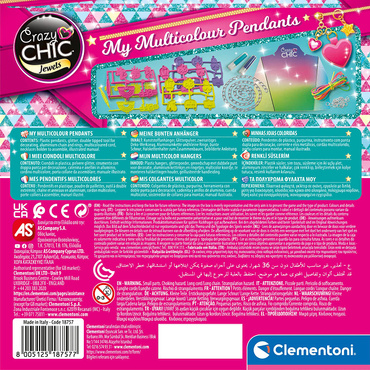 CRAZY CHIC KOLOROWE CHARMSY ZESTAW ZAWIESZKI WISIORKI CLEMENTONI