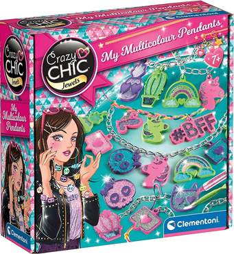 CRAZY CHIC KOLOROWE CHARMSY ZESTAW ZAWIESZKI WISIORKI CLEMENTONI