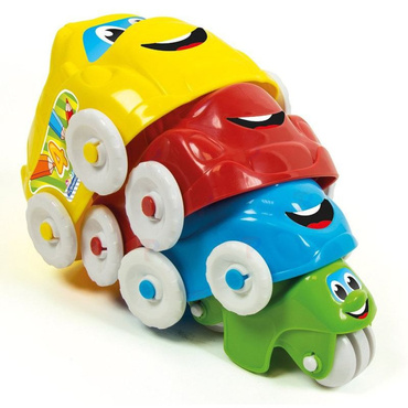 Clementoni BABY WIEŻA Z AUTEK Piramidka 4 POJAZDY
