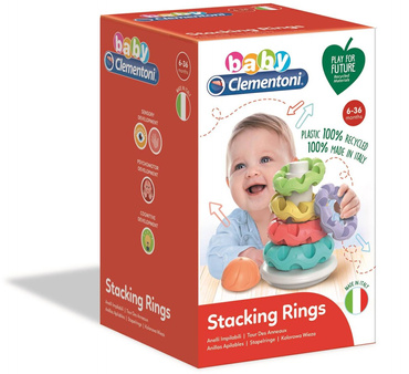 Clementoni Baby KOLOROWA WIEŻA sorter PIRAMIDKA 