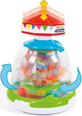 Clementoni Baby KOLOROWY BĄCZEK ZWIERZĘTA Karuzela