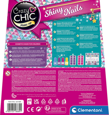Clementoni Crazy Chic PAZNOKCIE ŚWIECĄCE W CIEMNOŚCI Lakiery Fluo