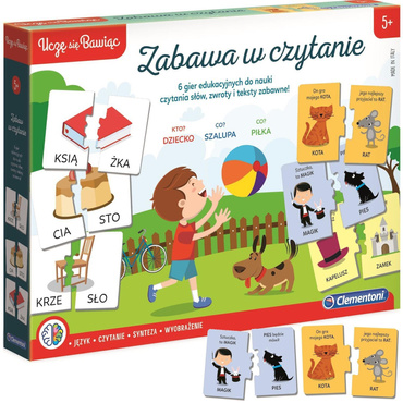 Clementoni ZABAWA W  CZYTANIE PL Gra EDUKACYJNA