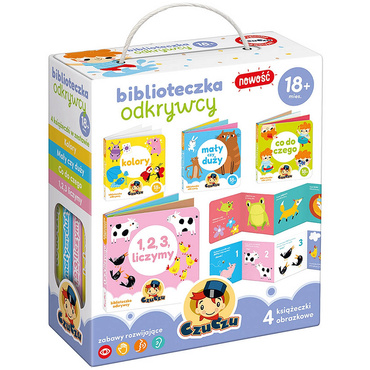 CzuCzu 4 książeczki BIBLIOTECZKA ODKRYWCY 18m.+