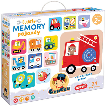 CzuCzu Duuuże MEMORY POJAZDY GRA DLA MALUSZKA 2+