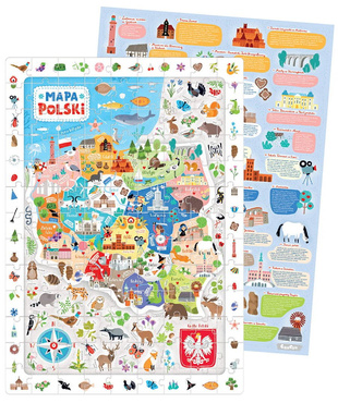 CzuCzu PUZZLE OBSERWACYJNE MAPA POLSKI PLAKAT 117el.