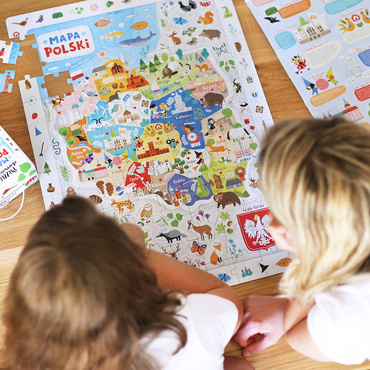 CzuCzu PUZZLE OBSERWACYJNE MAPA POLSKI PLAKAT 117el.