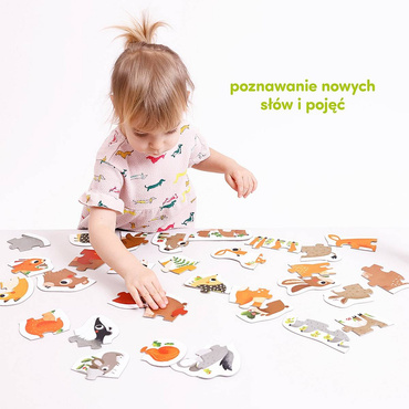CzuCzu PUZZLE PROGRESYWNE ZWIERZĄTKA W LESIE 9 UKŁADANEK 33el ZESTAW