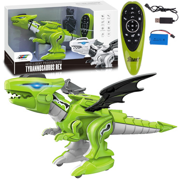 DINOZAUR ROBOT STEROWANY SMOK CHODZI RYCZY PILOT