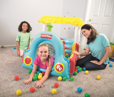 DMUCHANY POCIĄG FISHER PRICE BASEN + PIŁKI Bestway