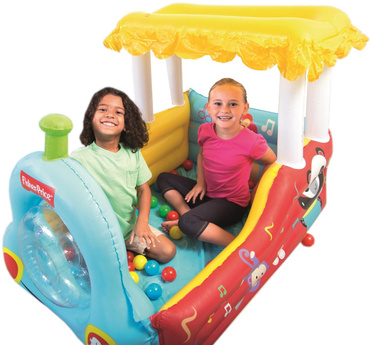 DMUCHANY POCIĄG FISHER PRICE BASEN + PIŁKI Bestway