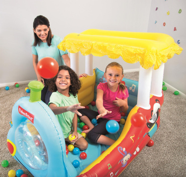 DMUCHANY POCIĄG FISHER PRICE BASEN + PIŁKI Bestway