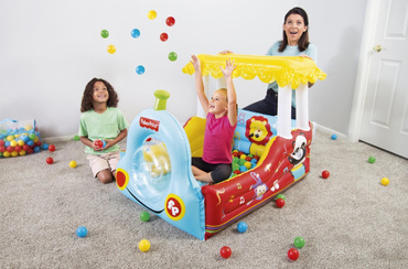 DMUCHANY POCIĄG FISHER PRICE BASEN + PIŁKI Bestway