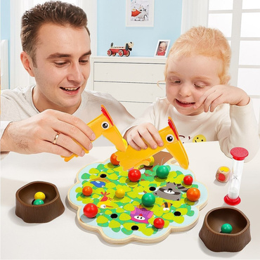 DREWNIANA GRA ZRĘCZNOŚCIOWA MONTESSORI JABŁUSZKA