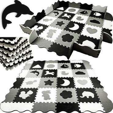 DUŻA MATA PIANKOWA EVA DYWAN 150x150 PUZZLE 52 EL.