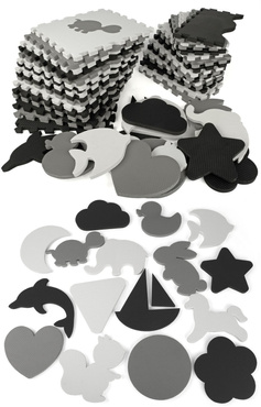 DUŻA MATA PIANKOWA EVA DYWAN 150x150 PUZZLE 52 EL.