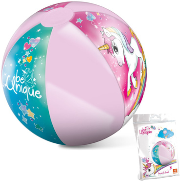 DUŻA PIŁKA PLAŻOWA  JEDNOROŻEC UNICORN 50cm MONDO