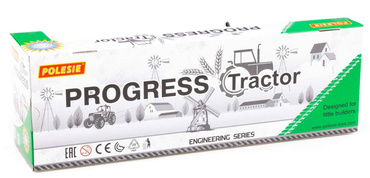 DUŻY TRAKTOR ŁADOWARKA PROGRESS Z PRZYCZEPKĄ POLESIE ZIELONY