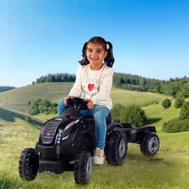 DUŻY TRAKTOR NA PEDAŁY Z PRZYCZEPĄ Farmer XL Smoby CZARNY