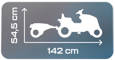 DUŻY TRAKTOR NA PEDAŁY Z PRZYCZEPĄ Farmer XL Smoby CZARNY