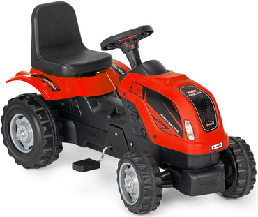 DUŻY TRAKTOR NA PEDAŁY Z PRZYCZEPĄ JEŹDZIK 141cm CZERWONY