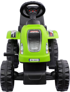 DUŻY TRAKTOR NA PEDAŁY Z PRZYCZEPĄ JEŹDZIK 141cm ZIELONY