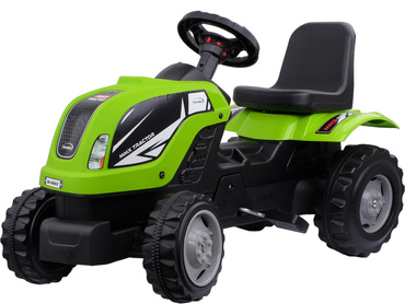 DUŻY TRAKTOR NA PEDAŁY Z PRZYCZEPĄ JEŹDZIK 141cm ZIELONY