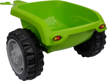 DUŻY TRAKTOR NA PEDAŁY Z PRZYCZEPĄ JEŹDZIK 141cm ZIELONY