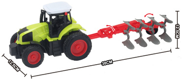 DUŻY TRAKTOR STEROWANY + OBROTOWY PŁUG RC CIĄGNIK 38cm USB