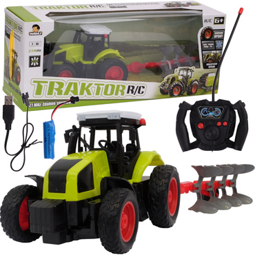 DUŻY TRAKTOR STEROWANY + OBROTOWY PŁUG RC CIĄGNIK 38cm USB