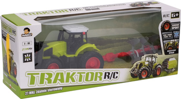 DUŻY TRAKTOR STEROWANY + OBROTOWY PŁUG RC CIĄGNIK 38cm USB