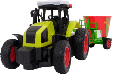 DUŻY TRAKTOR STEROWANY + PASZOWÓZ RC CIĄGNIK 35,5cm USB