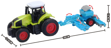 DUŻY TRAKTOR STEROWANY + SIEWNIK RC CIĄGNIK 38cm USB