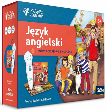 DUŻY ZESTAW JĘZYK ANGIELSKI + MÓWIĄCE PIÓRO CZYTAJ Z ALBIKIEM 